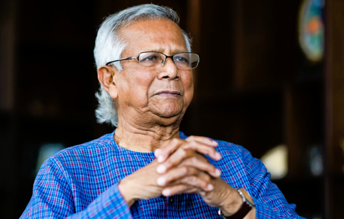 Bangladesh Interim Government Chief Adviser Muhammad Yunus during an interview.