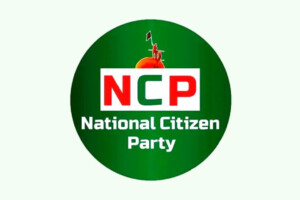 Logo of the National Citizen Party (NCP) featuring a red and green design.