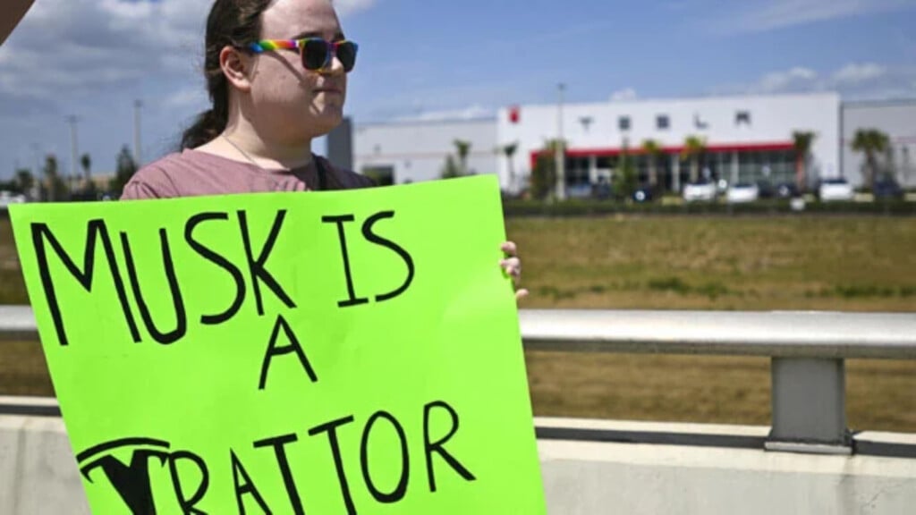 Protesters Denounce Musk at Tesla Dealerships Across US, Europe, and Canada