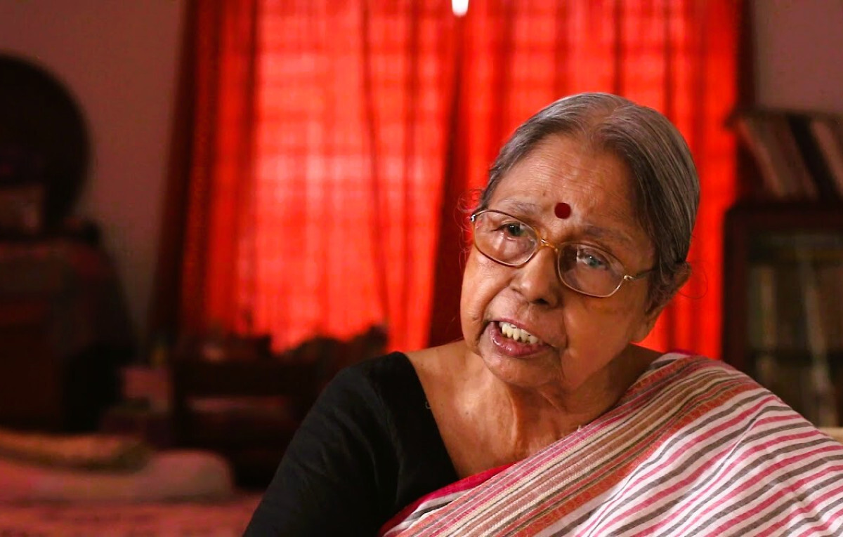 Sanjida Khatun, renowned Bangladeshi cultural icon and president of Chhayanaut, speaking during an interview