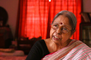 Sanjida Khatun, renowned Bangladeshi cultural icon and president of Chhayanaut, speaking during an interview