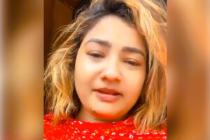 A woman speaking in a viral video, reportedly Tamanna Sharmin, wife of arrested criminal Sazzad Hossain.