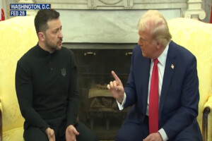 Zelensky and Trump in a serious conversation at the White House