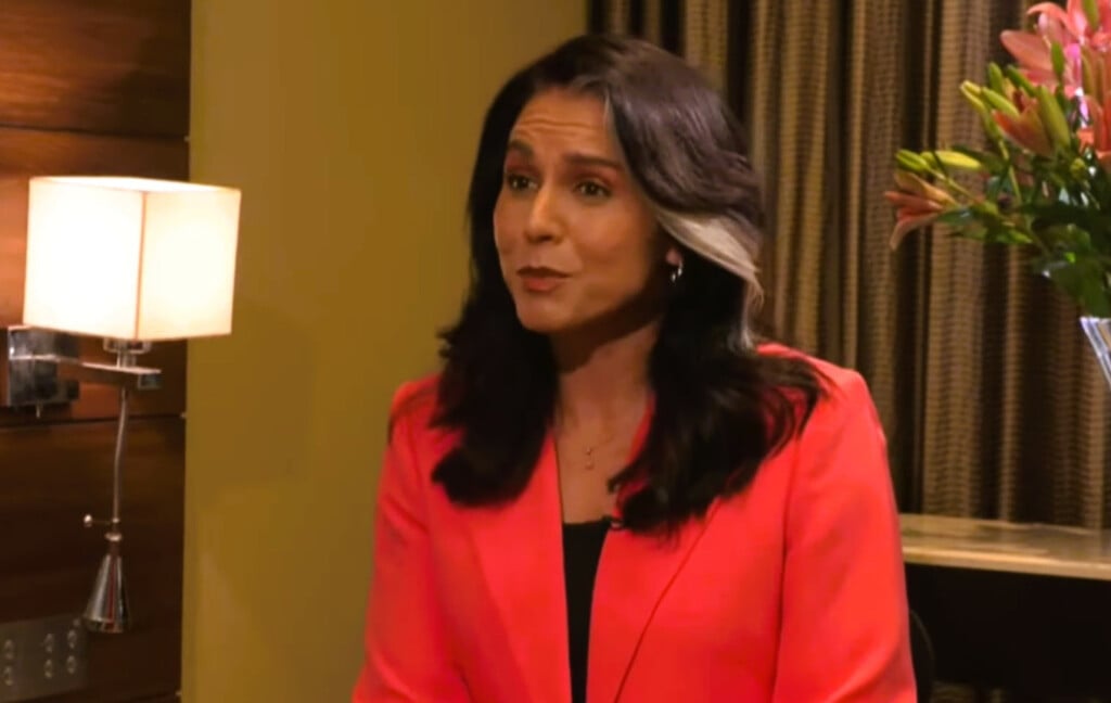 US Director of National Intelligence Tulsi Gabbard speaking during an interview.