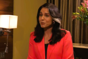 US Director of National Intelligence Tulsi Gabbard speaking during an interview.