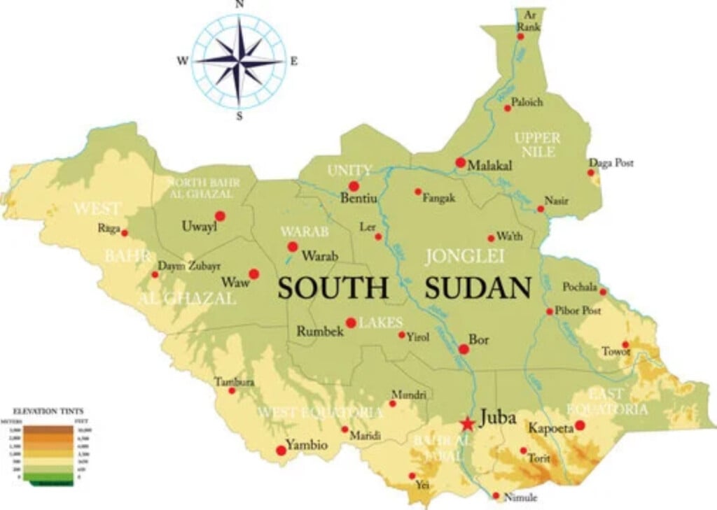 South Sudan Accused of Using Incendiary Weapons to Kill Nearly 60 Civilians: Human Rights Watch 2 Political map of newly born South Sudan 1744296878 South Sudan Accused of Using Incendiary Weapons to Kill Nearly 60 Civilians: Human Rights Watch