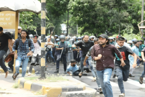 Police Clash with Long Marchers Heading Towards Jamuna, Dozens Injured Including Teachers and Journalists