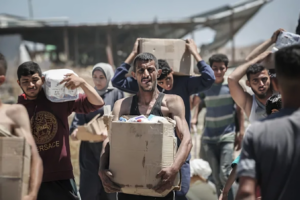 Israel Air Drops Humanitarian Aid Packages into Gaza