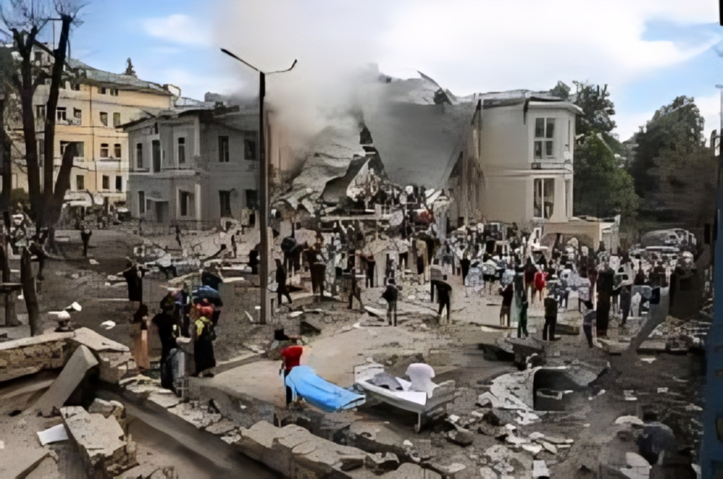 Russian Strike on Kyiv Kills One Injures Over 40 — Schools and Hospital Damaged 1753959836 Russian Strike on Kyiv Kills One, Injures Over 40 — Schools and Hospital Damaged