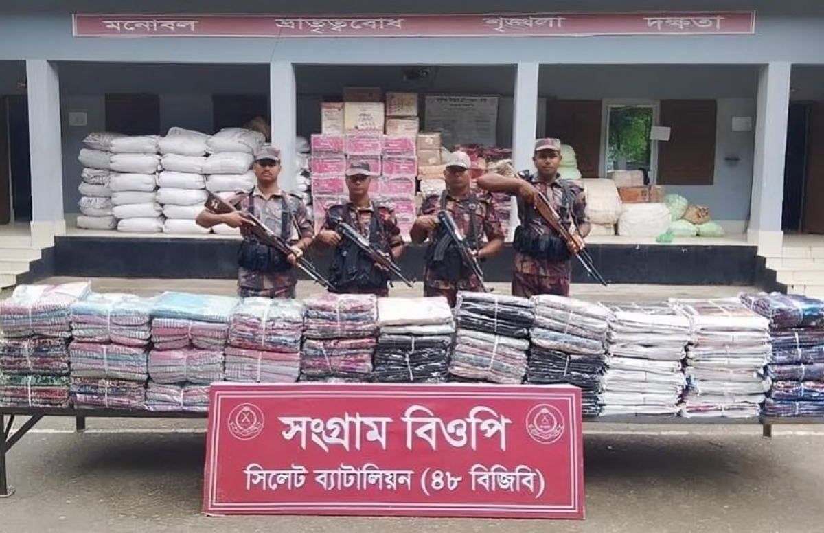 Smuggled Goods Worth Taka 2.25 Crore Seized in Sylhet