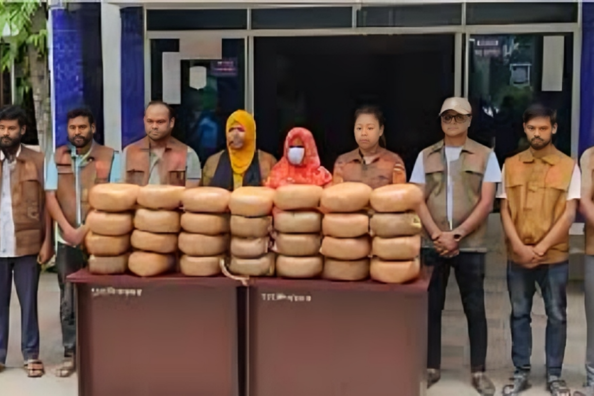 Woman Arrested with Huge Cache of Hemp in Jamalpur