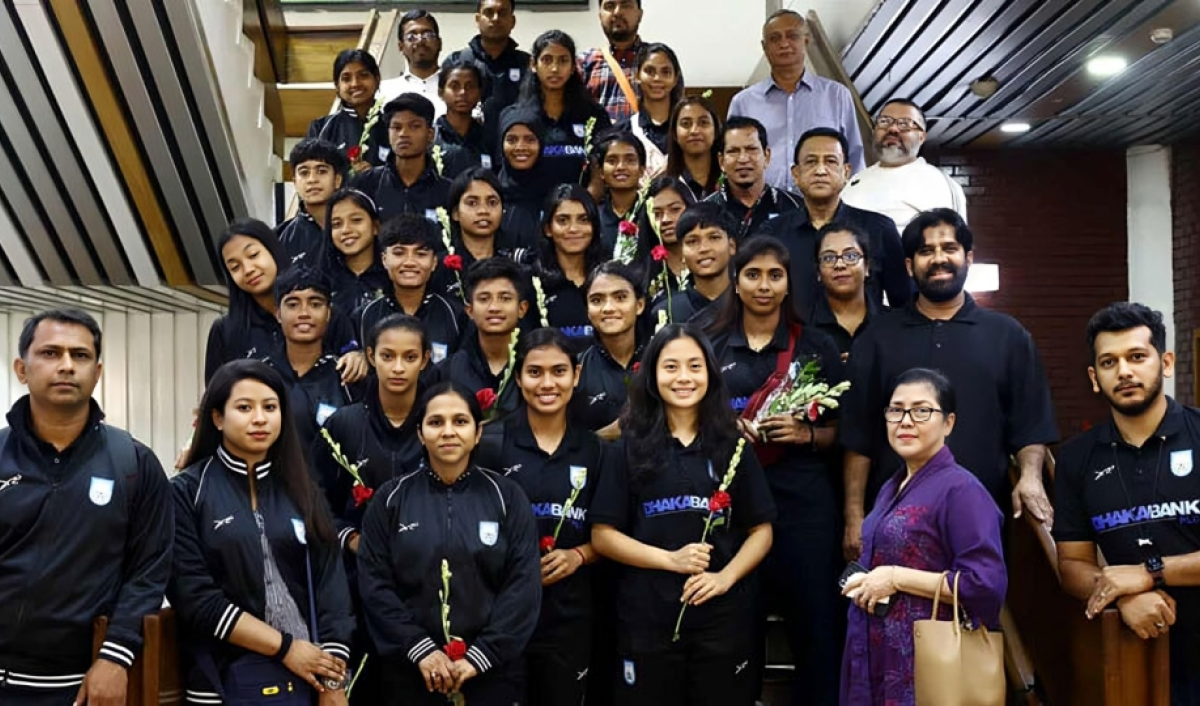 Bangladesh U-20 Women’s Football Team Returns Home After Historic Asian Cup Qualification