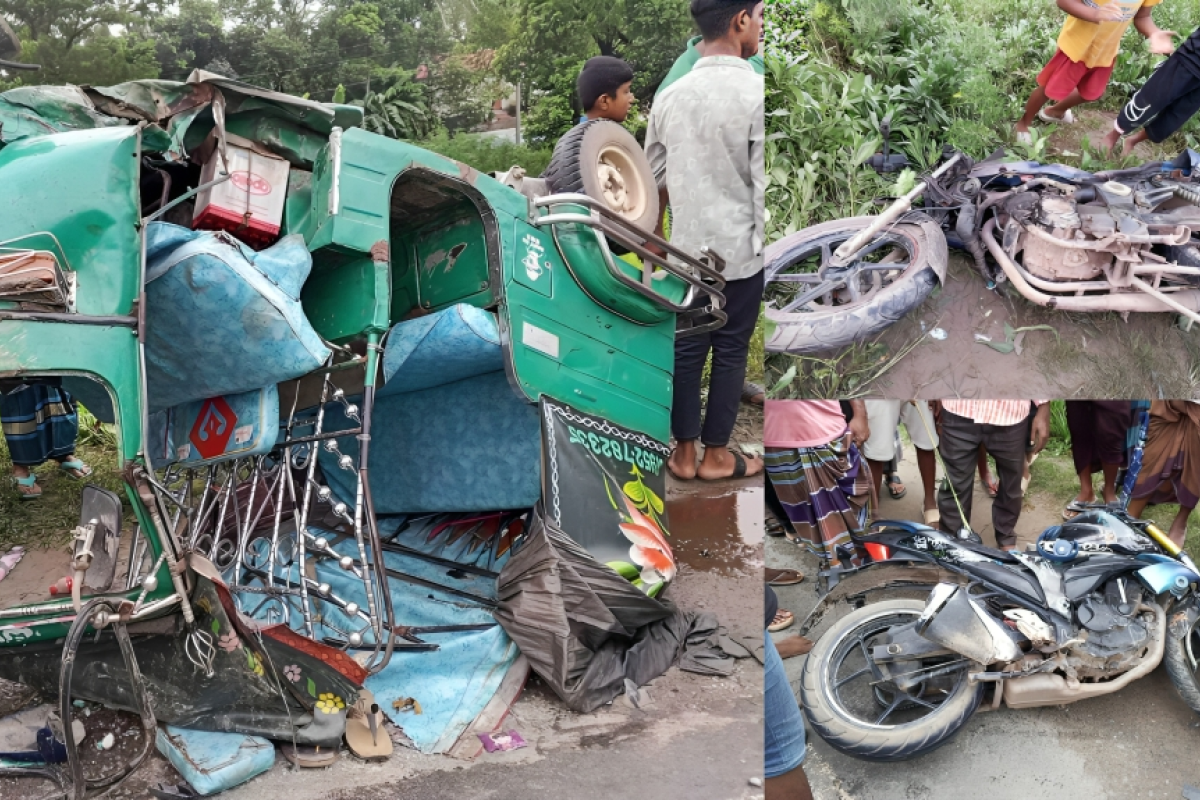 Four Killed in Head-On Collision Between CNG Auto-Rickshaw and Motorcycles in Brahmanbaria