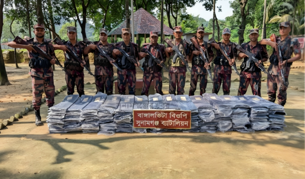 Large Quantity of Indian Goods Seized at Sunamganj Border 1754995434 Large Quantity of Indian Goods Seized at Sunamganj Border