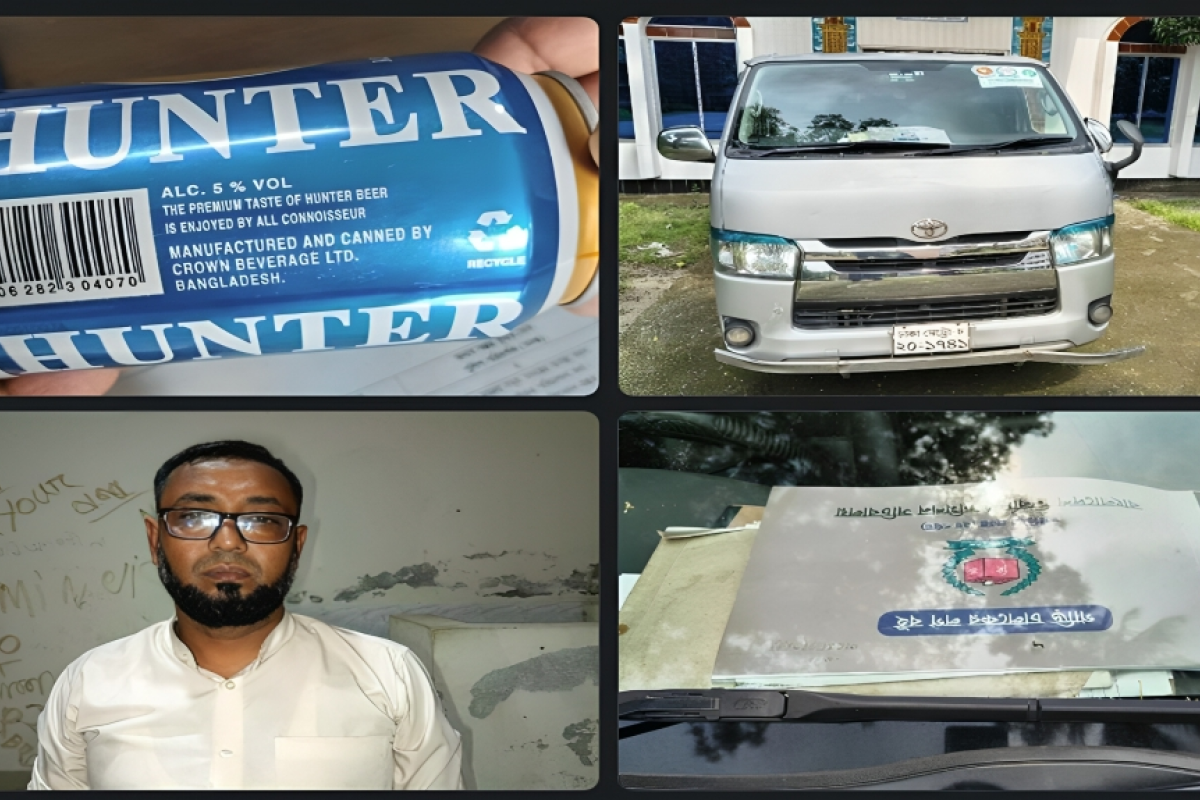 Man Arrested with Beer in Microbus Sporting Fake Election Commission Sticker