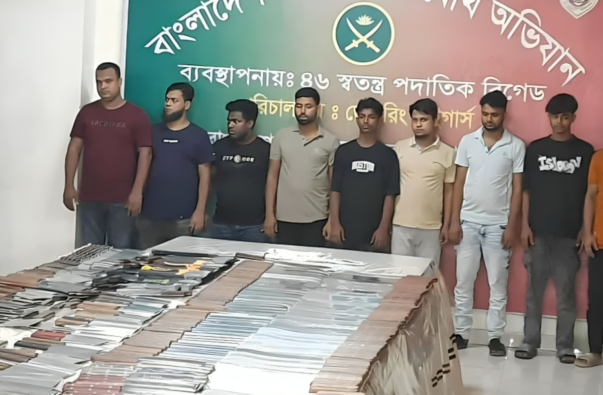 Over 1,100 Sharp Weapons Seized in New Market Raid, Nine Arrested