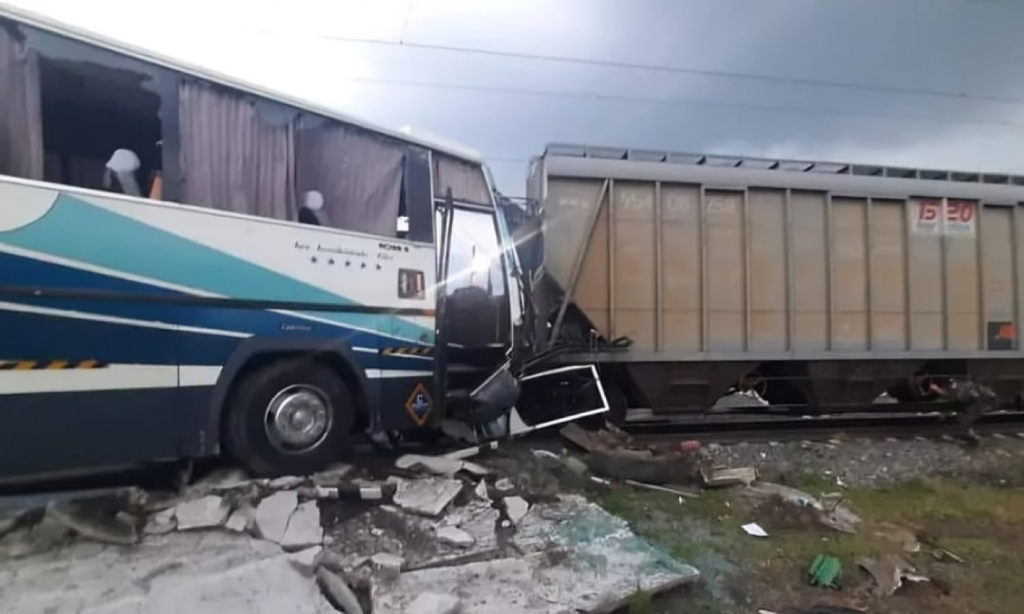 Russian Freight Train Collides with Tourist Bus Leaving One Dead and Eleven Injured 1754304423 Russian Freight Train Collides with Tourist Bus, Leaving One Dead and Eleven Injured
