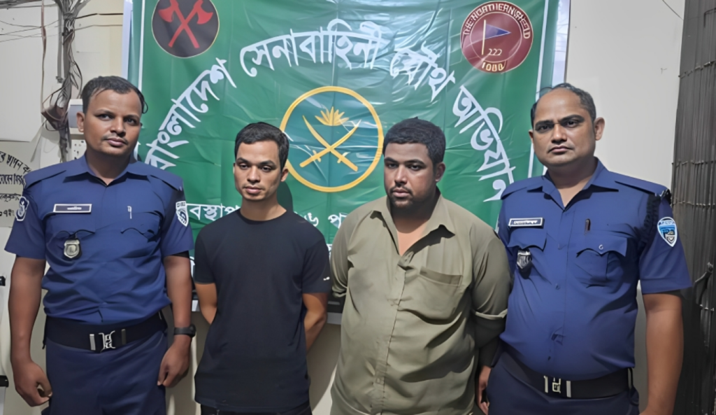 Two Extortionists Arrested in Military Operation in Thakurgaon 1754210381 Two Extortionists Arrested in Military Operation in Thakurgaon
