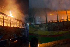Another Bus Torched in Savar Within Five Hours