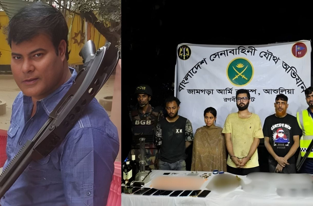 Arms and Drugs Seized in Joint Operation; Actor Montu’s Son Among Four Arrested