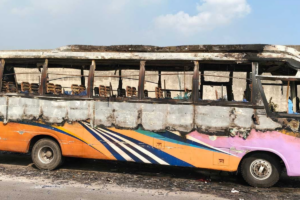 Arson on Parked Bus in Keraniganj Causes Financial Loss