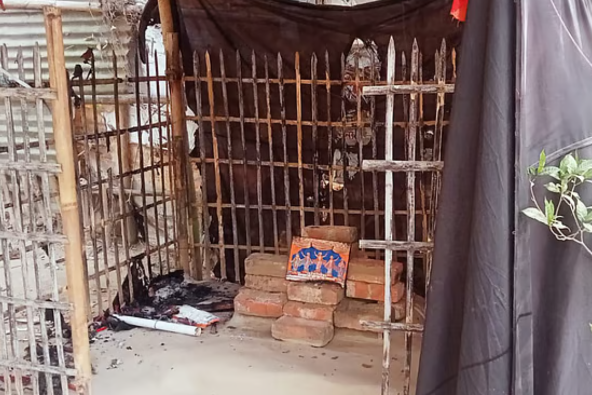 Arson Strikes Sylhet Tea Garden Temple