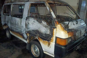Arsonists on Motorbikes Set Fire to Ambulance and Bus in Sylhet