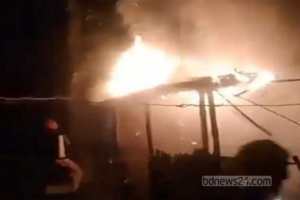Awami League leader’s house set on fire, journalist’s house bombed in Sirajganj
