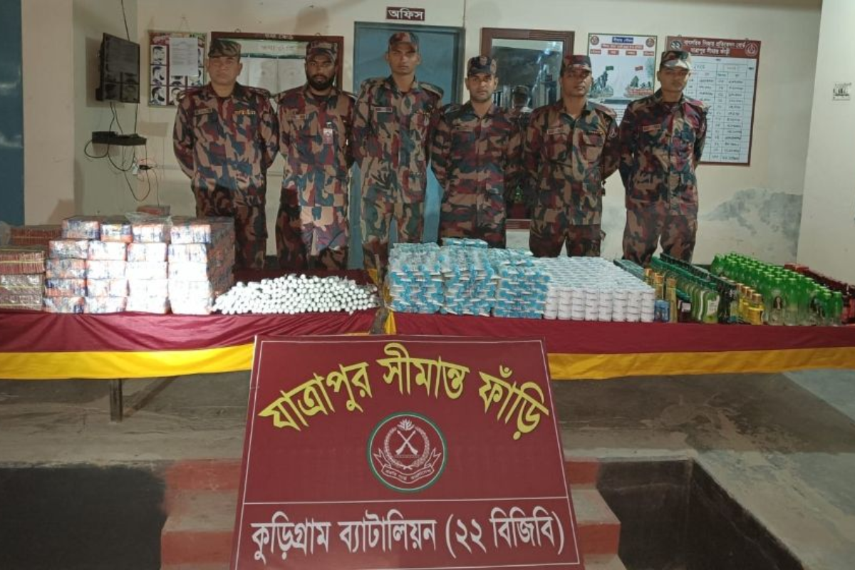 BGB Seizes Smuggled Goods Worth BDT 3.5 Million, Arrests One Suspect in Kurigram Operation