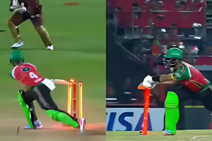 Bizarre ‘Hit Wicket’ Dismissal in Caribbean Premier League