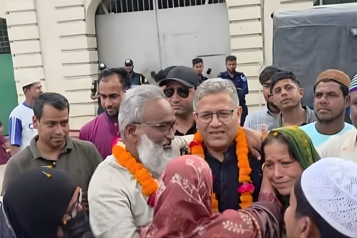 BNP MP Welcomes Freed Awami League Leader with Flowers