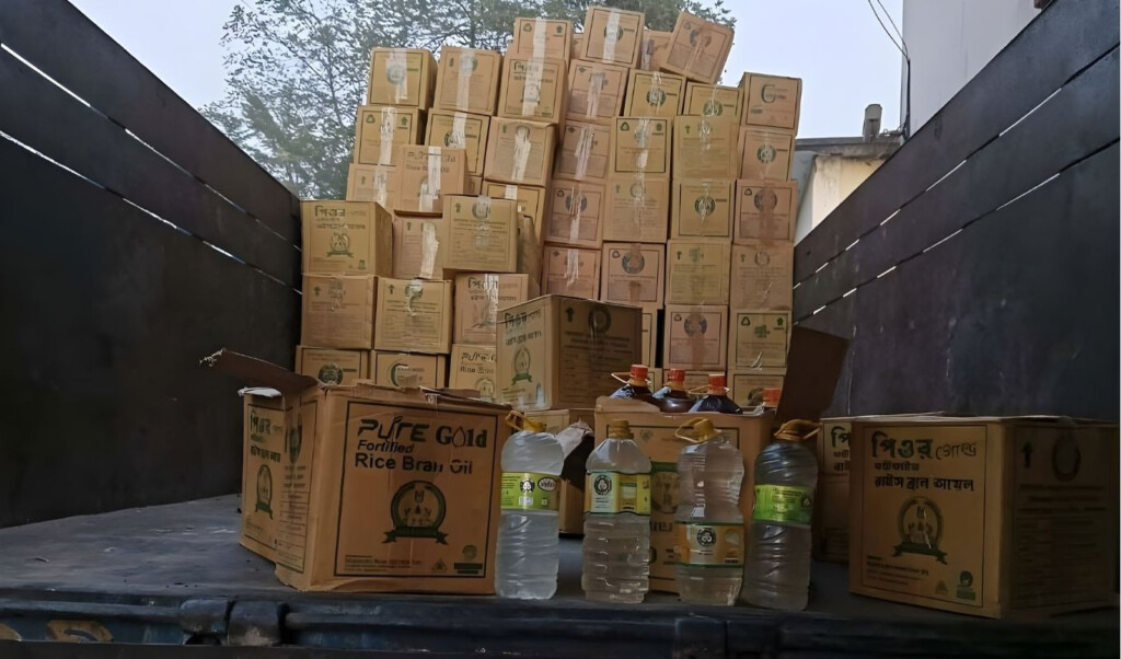 bought oil from tcb found water in the carton Bought oil from TCB, found water in the carton.