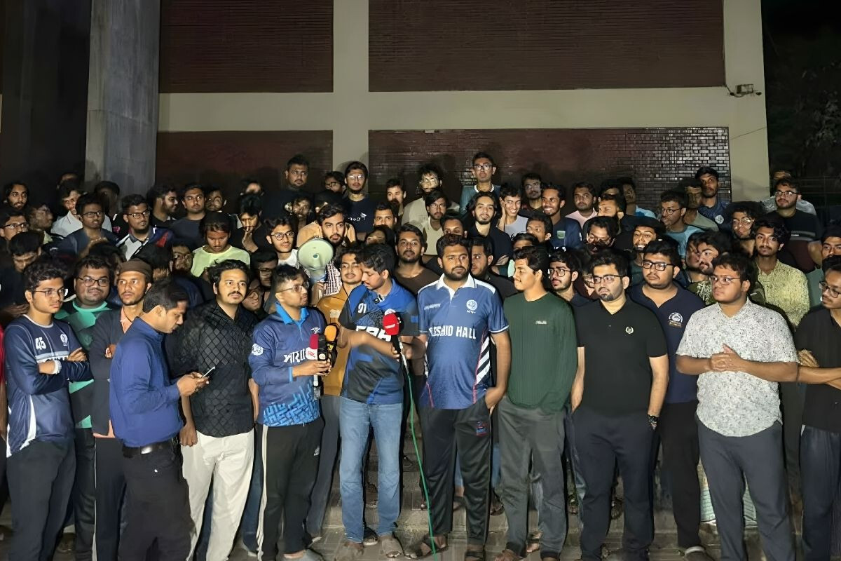 BUET Students Protest Political Slogans on Campus