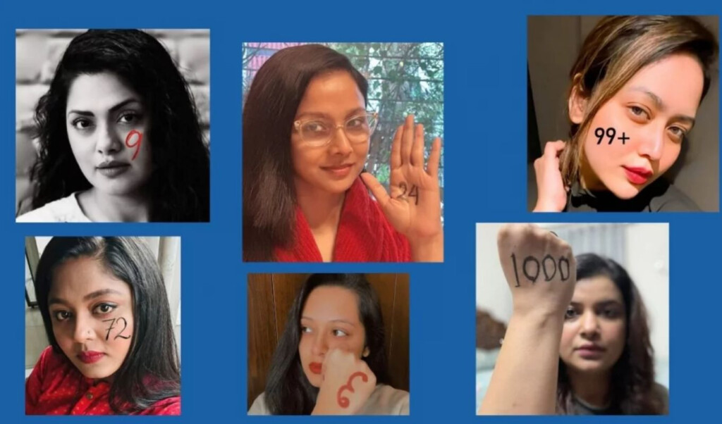 celebrities protest by posting photos with numbers written on their hands and cheeks Celebrities protest by posting photos with numbers written on their hands and cheeks