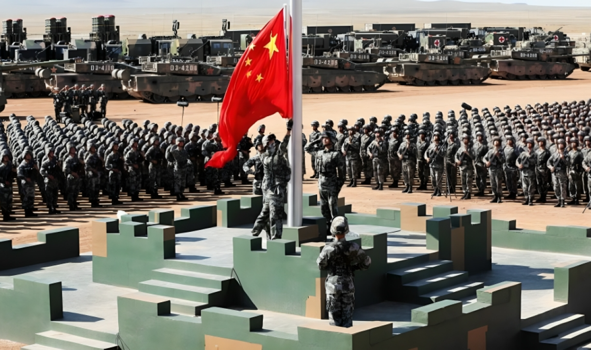 Chinese Troops Endure Intense Heat During Rehearsals for Grand Military Parade