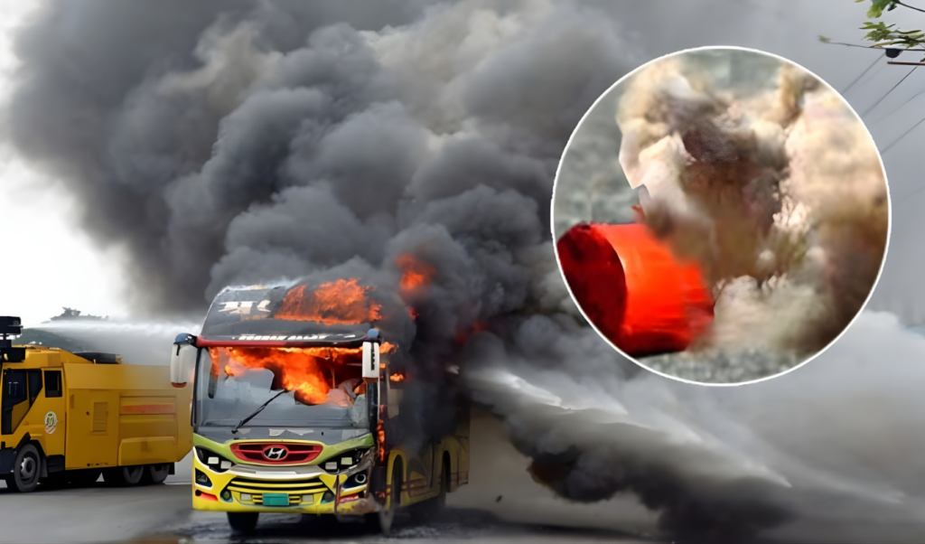 cocktail explosions in three areas of the capital bus set on fire Cocktail Explosions in Three Areas of the Capital, Bus Set on Fire