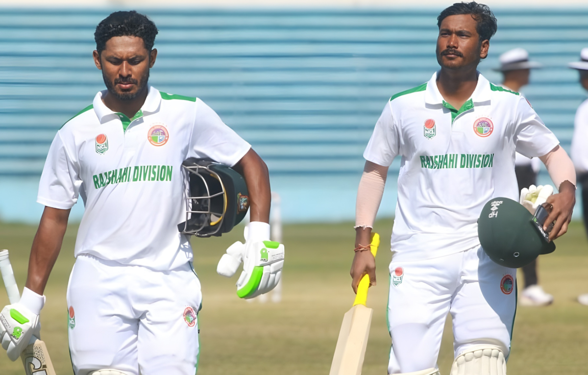 Dramatic Draw in Rajshahi-Dhaka Clash; Tanjid and Pritom Shine with Centuries