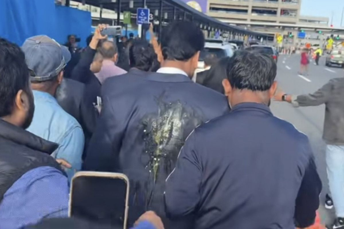 Egg Attack on NCP Member Secretary Akhtar in New York