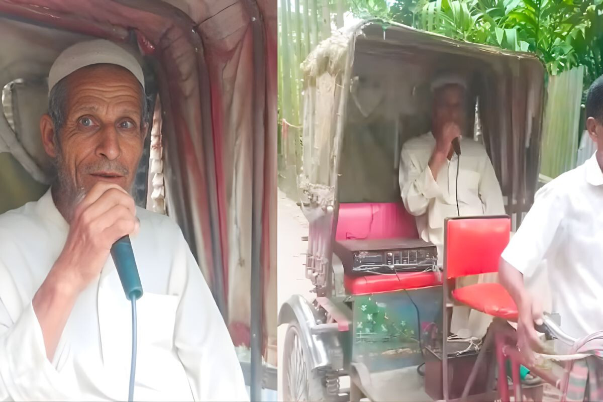 Elderly Man Announces Fight with Younger Brother via Public Microphone