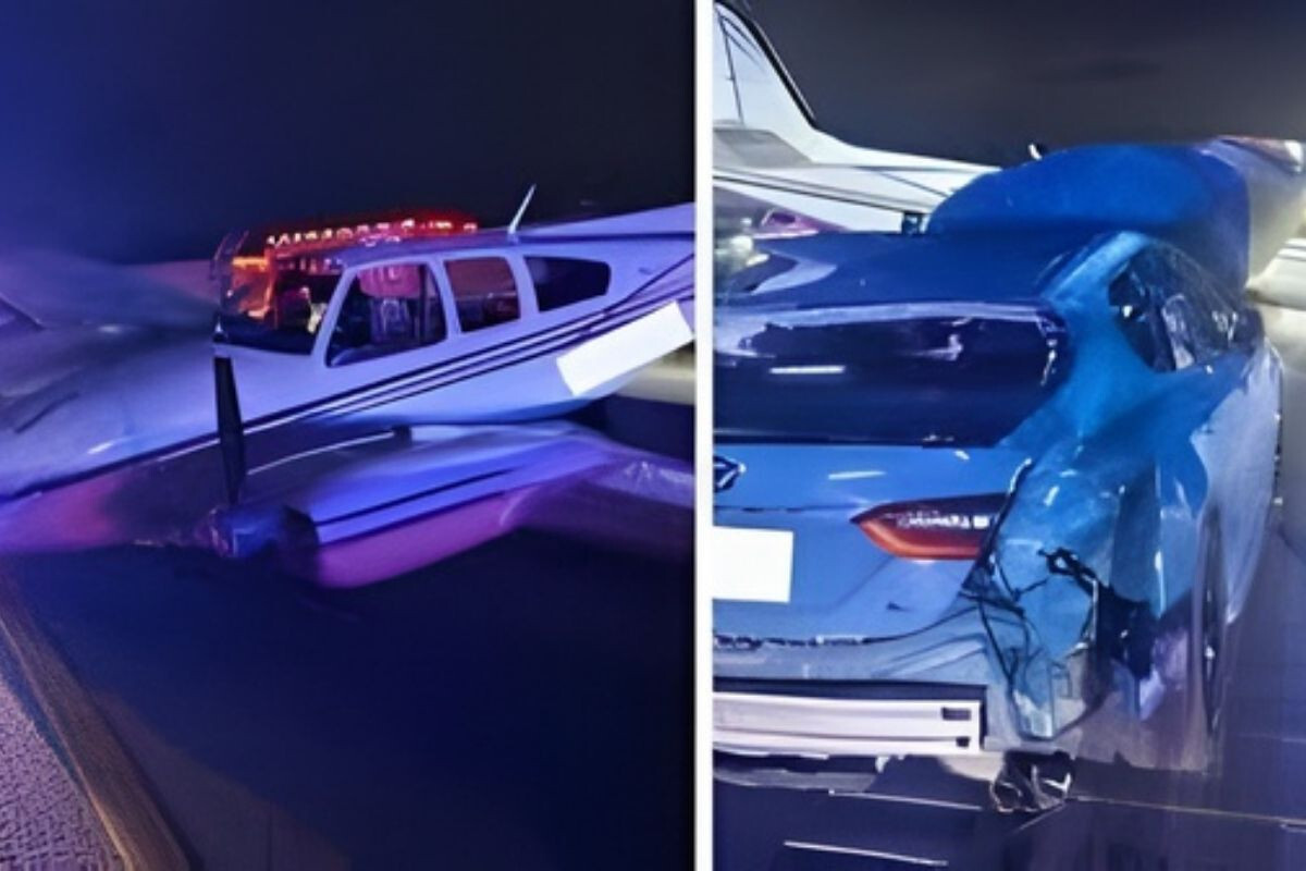 Emergency Aircraft Landing Incident on Busy Highway