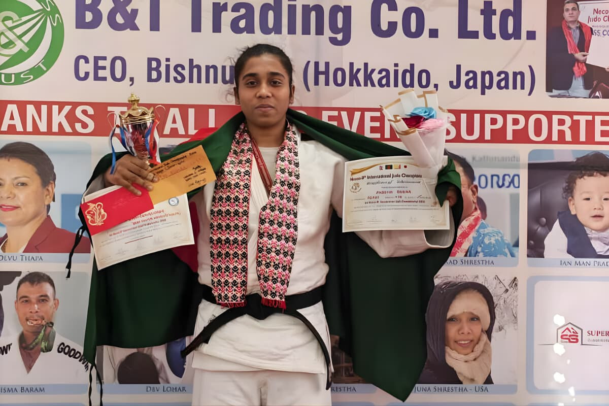 Fabiha Crowned Best Player at Nepal Judo Championship