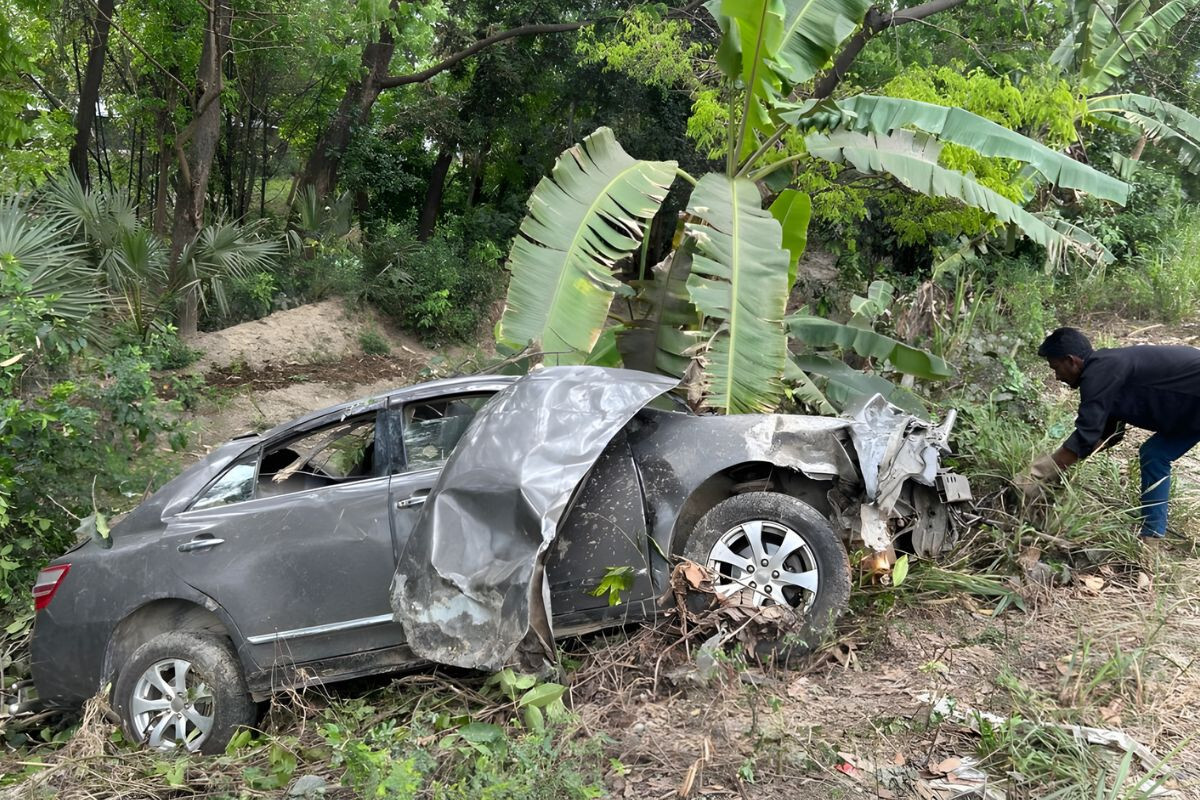 Family Injured in Chandina Car Crash