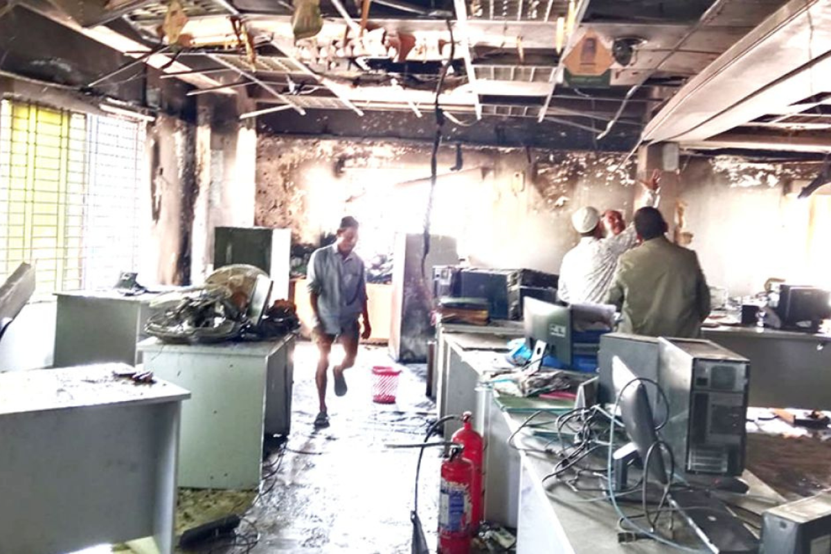 Fire at Islamic Bank in Manikganj causes major damage