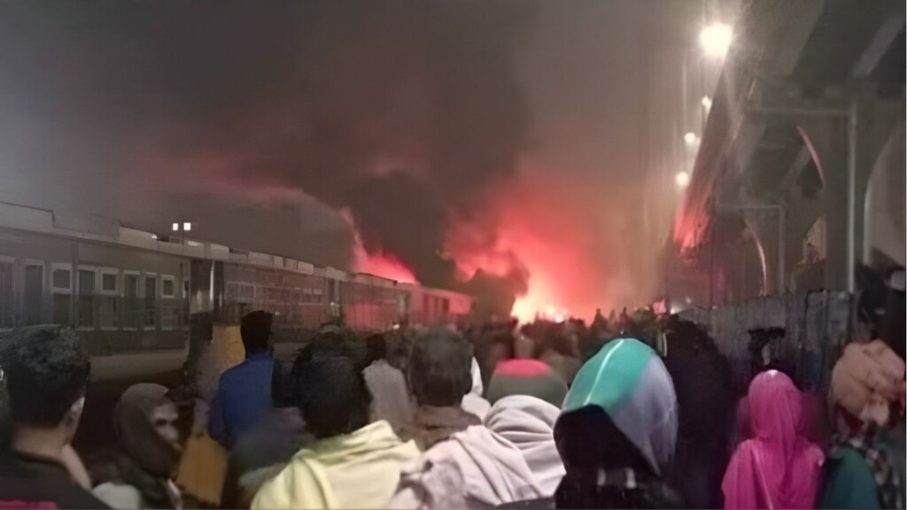 fire breaks out in abandoned train carriage at tejgaon station two detained Fire Breaks Out in Abandoned Train Carriage at Tejgaon Station, Two Detained