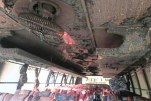 Fire Set on Parked Bus in Jessore, Slum Dwellers Narrowly Escape Disaster