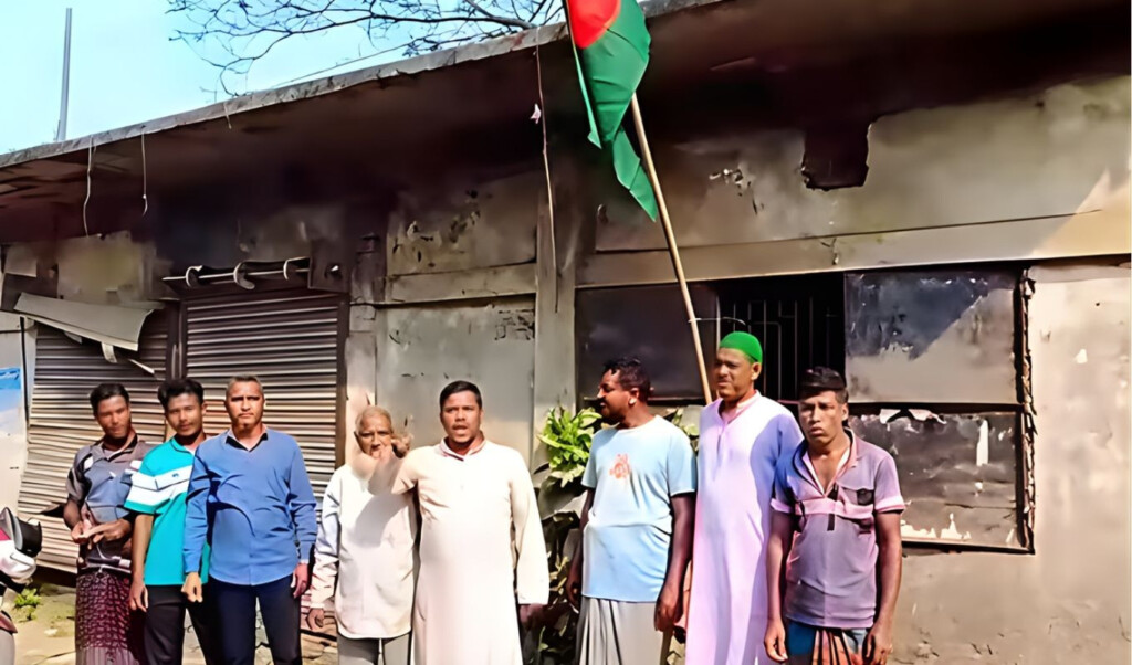 Flag-Raising Ceremony at Awami League Union Office in Narail 3 flag raising ceremony at awami league union office in narail Flag-Raising Ceremony at Awami League Union Office in Narail