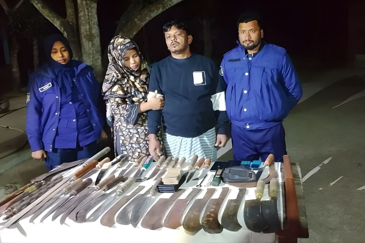 Former UP Chairman Arrested with Weapons in Shariatpur