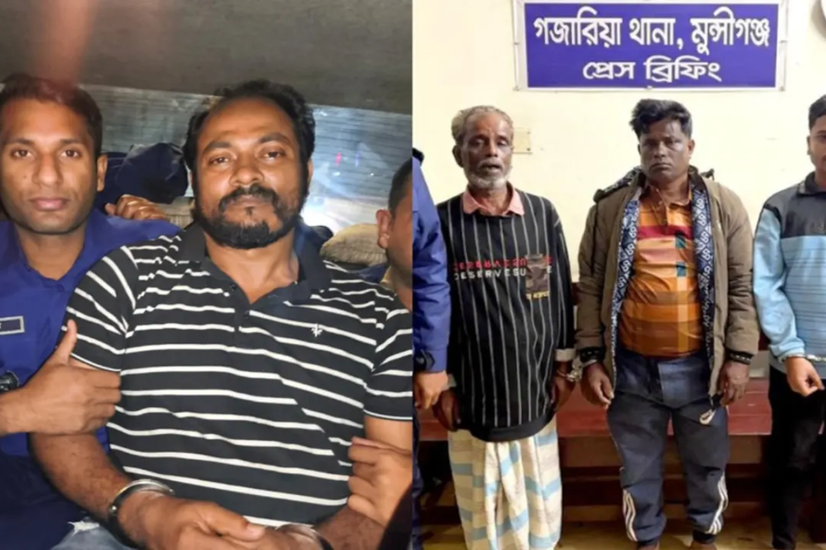 Four Arrested in Munshiganj Including Notorious Gangster Lalu