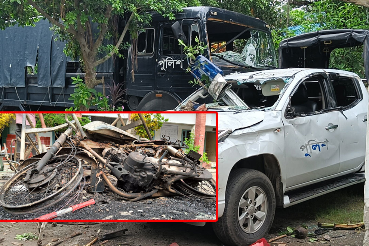 Four Police Vehicles Vandalised, Eleven Motorcycles Set Ablaze in Bhanga