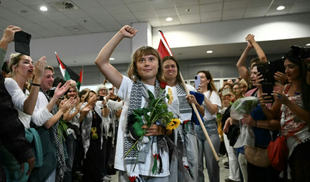 Greta Thunberg Arrives in Greece with Expelled Gaza Flotilla Activists 3 greta thunberg arrives in greece with expelled gaza flotilla activists Greta Thunberg Arrives in Greece with Expelled Gaza Flotilla Activists